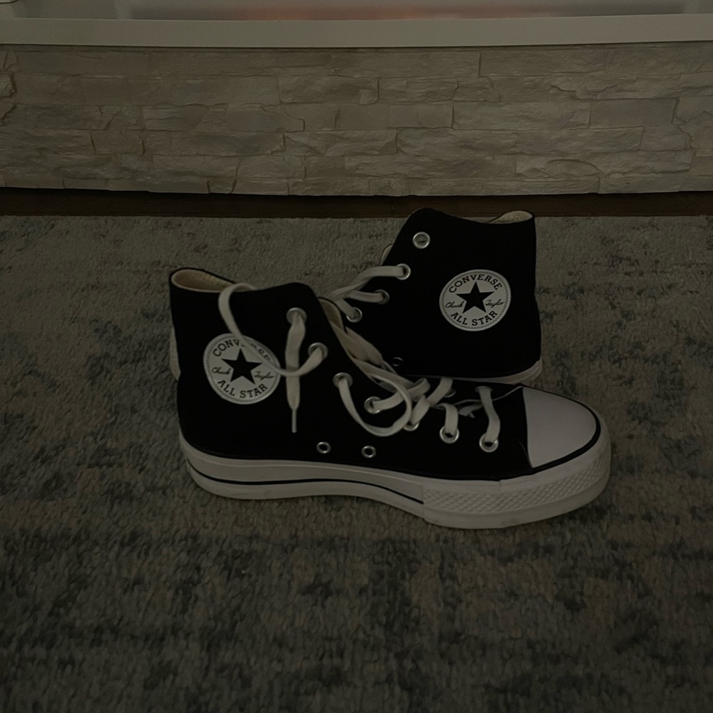 black chuck taylor all star platform converse